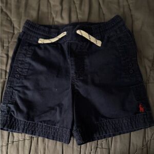 Ralph Lauren Navy Blue Shorts with Red Logo 3T